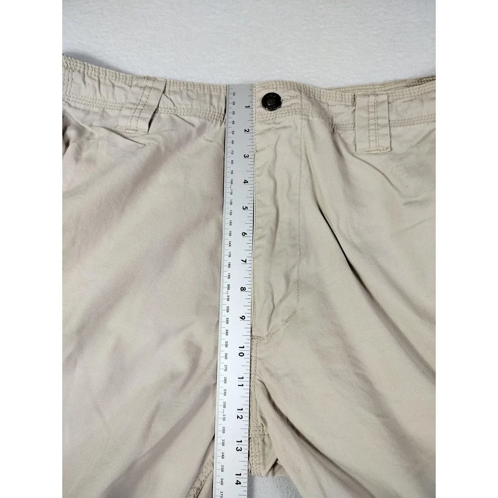CSG Cargo Shorts Mens 38 Beige Elastic Waist Utility Pockets Gorpcore‎ Outdoors